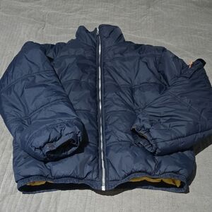 Izod Blue Puffer Jacket with Quilted Design